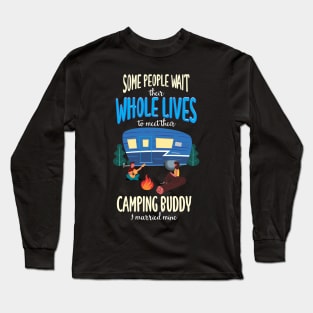 Husband Wife Camping Gift Long Sleeve T-Shirt